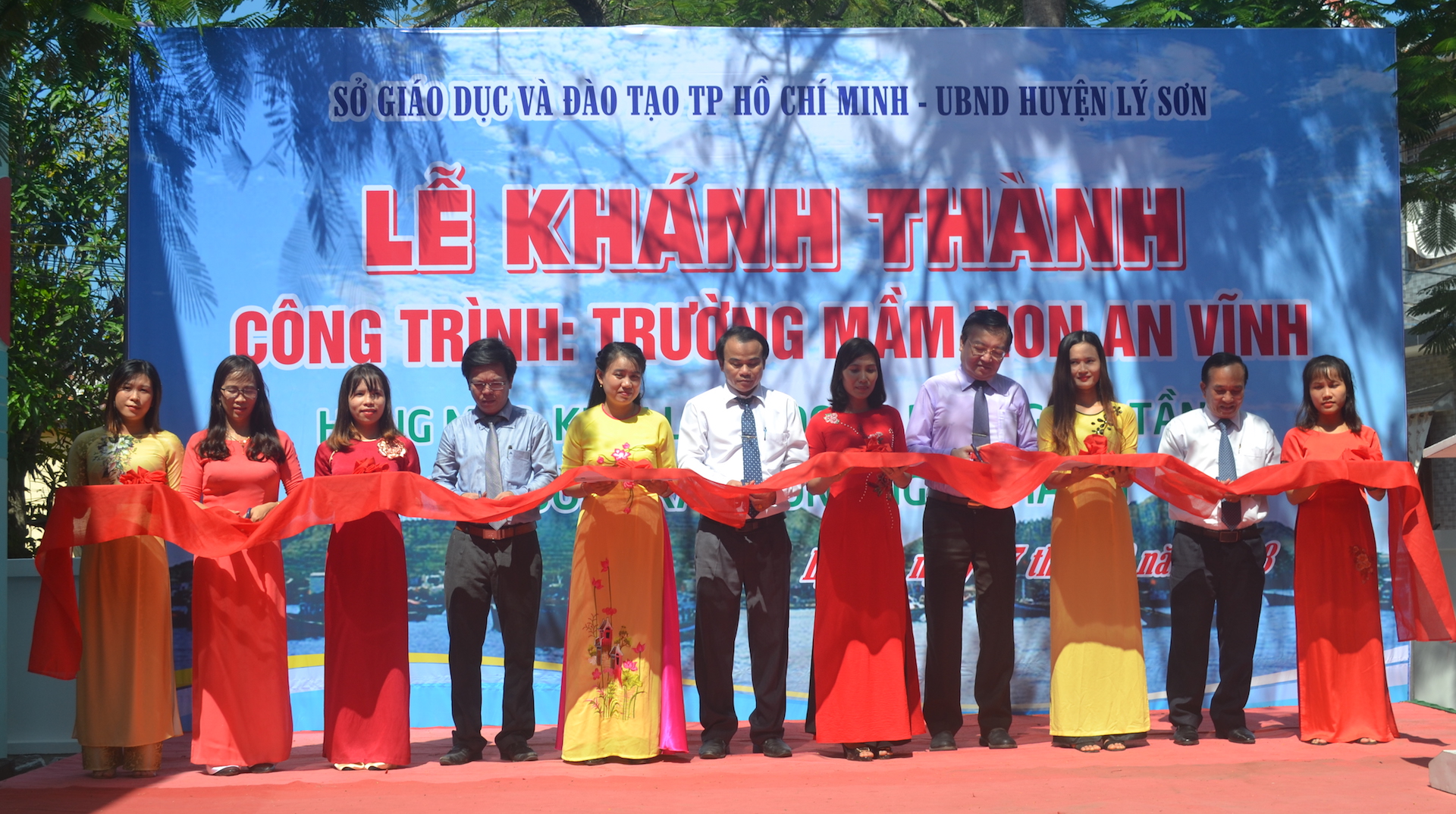 Ngành giáo dục TP Hồ Chí Minh đóng góp xây dựng trường mầm non ở huyện đảo Lý Sơn